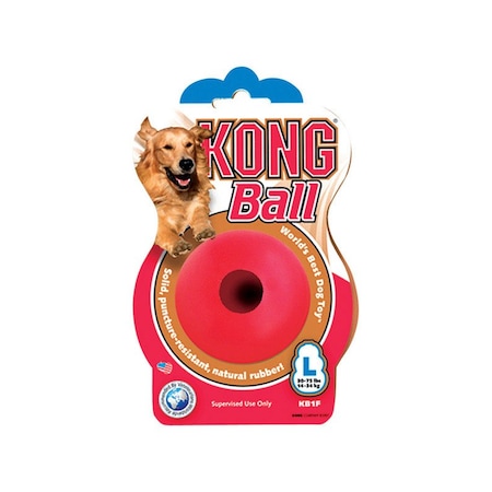 Kong Kong Red Rubber Rubber Ball Large 1 pk KO-KB1